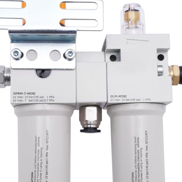 1/2" NPT Tire Changer Air Pressor Oil Water Regulator Separator with Pressure Gauge, Anti-Corrosion Plastic Housing, Visible Bowl, Complete Accessories, and Maximum Pressure of 145Psi - Image 5