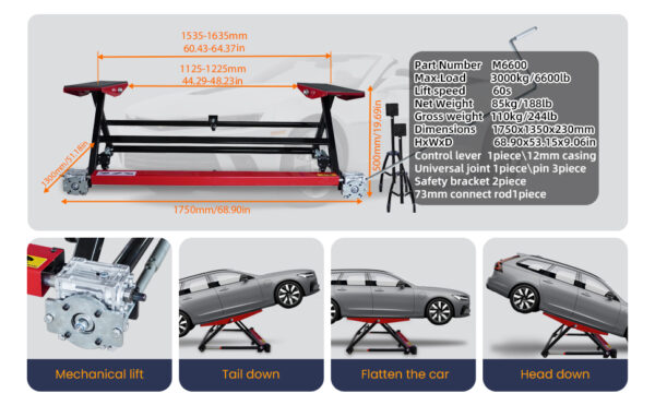 TONC Portable Auto Tilt Lift M6600 Capacity - Image 6