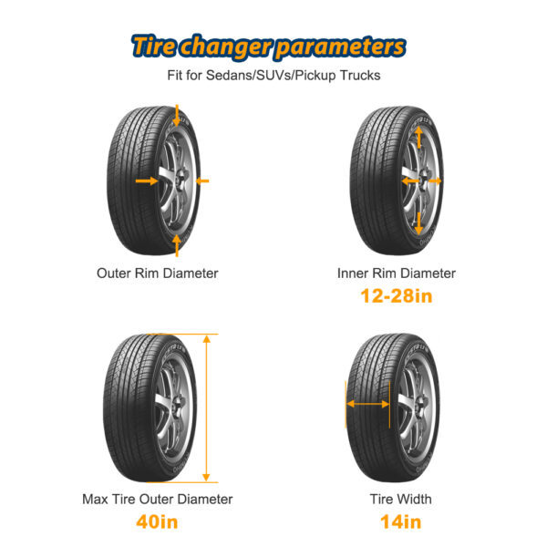 TONC Luxury Tire Mount Machine 28" Non-touch Automatic Tyre Changer & 28" Wheel Balancer Workshop Tire Changing Machine - Image 4