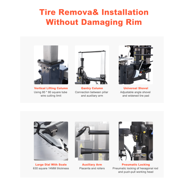 TONC T990 Vertical lift Tyre Changing Machine  Tire Changer Machine for Car - Image 3