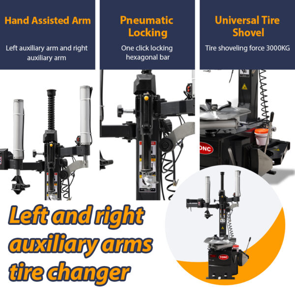 tonctools Left and right auxiliary arm DUAL ARM TIRE CHANGER T966 - Image 9